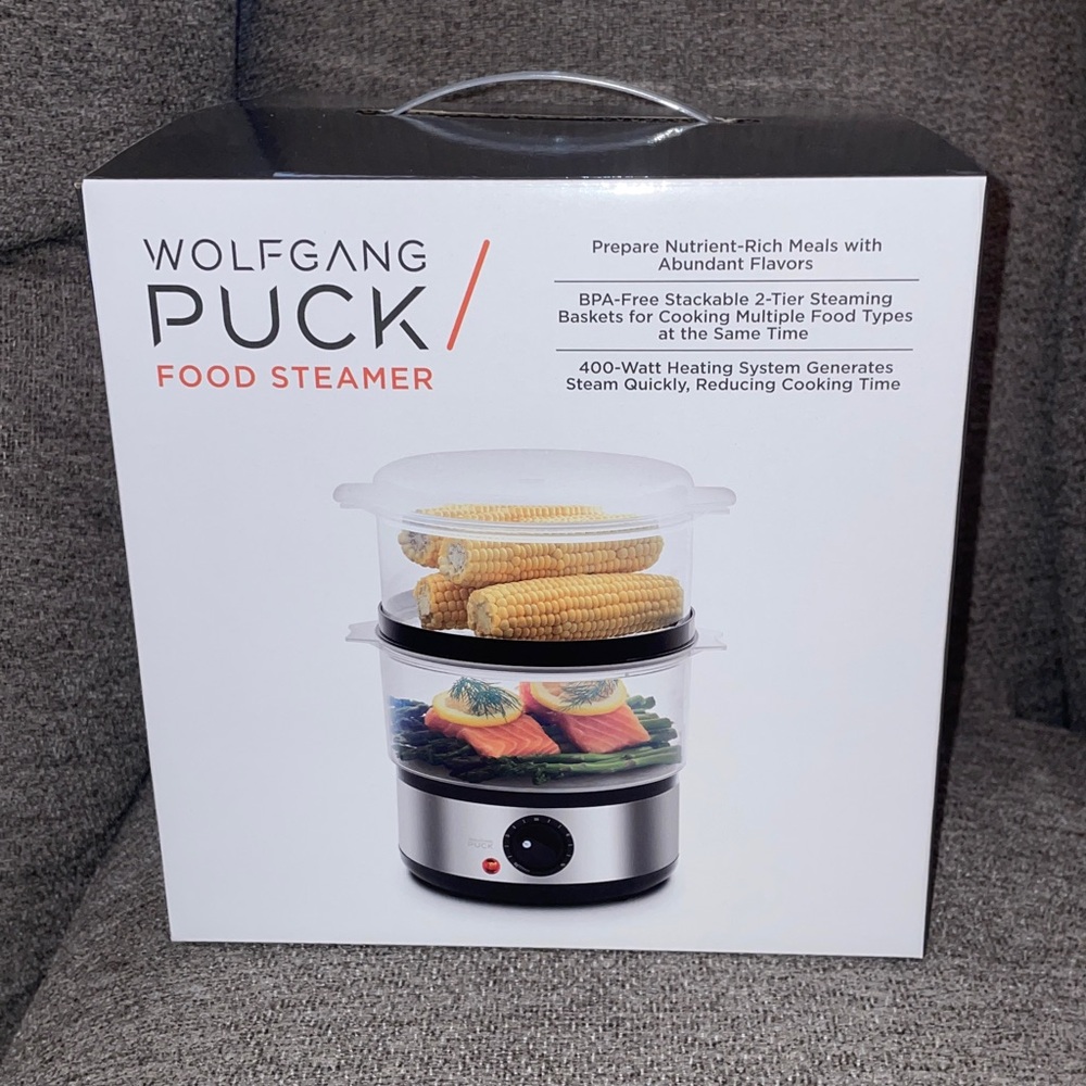 WOLFGANG PUCK 2 TIER FOOD STEAMER "NEW"